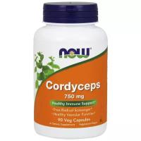 NOW Cordyceps, Кордицепс 750 мг - 90 капсул