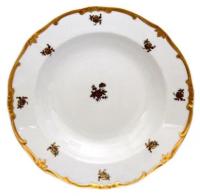 Набор тарелок 22 см 6 шт глубокие Weimar Porzellan "Роза золотая /золото" / 222734