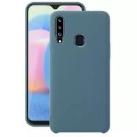 Чехол Liquid Silicone Case для Samsung Galaxy A20S (2019), синий, Deppa 87404