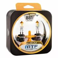 Галогенные автолампы MTF Light серия AURUM Н27(881), 12V, 27W, комплект 2 лампы