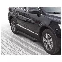 Пороги алюминиевые с площадкой "BLACK" (арт. F173ALB.4105.1) NISSAN Pathfinder 2004-2010-2014