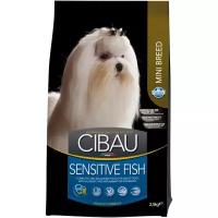 Корм Farmina Cibau Sensitive Fish Mini для взрослых собак мелких пород с рыбой, 2,5 кг