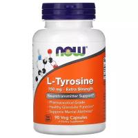 Капсулы NOW L-Tyrosine Extra Strength, 160 г, 750 мг, 90 шт