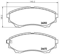 Колодки дисковые передние для ford ranger 2.5tdi, mazda serie b 2.5d/td 02 Nisshinbo NP5014