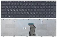 Клавиатура для ноутбука AMPERIN Lenovo G500 G505 G505A G510 G700 G700A G710 черная с черной рамкой