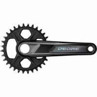 Система Shimano Deore, FC-M6120, 30T, 1x12 скоростей, 175мм, интегрированный вал, черная