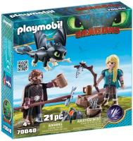 Набор с элементами конструктора Playmobil Dragons 70040pm Иккинг и Астрид