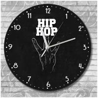 Настенные часы УФ музыка (music, rap, hip hop, sound, руки вверх, hands up, style, graffiti, life) - 2097