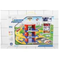 Многоуровневая парковка Garage Playset с машинками и вертолетом G8888