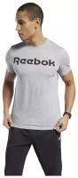 Футболка Reebok для мужчин, Размер:M, Цвет:серый, Модель:GS REEBOK LINEAR READ TEE