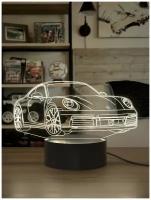 Ночник Light Inside Автомобиль Porsche 911 Carrera Coupe / подарок на 23 февраля, день рождения