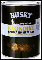 Краска алкидная (А) HUSKY Klondike по металлу гладкая глянцевая белый RAL 9003 0.9 л 0.99 кг