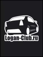 Наклейка на авто "Renault logan club - Рено логан клаб" 17х13 см