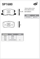 К-Т колодки MIT COLT IV 02-09 ПЕР Sangsin Brake SP1680