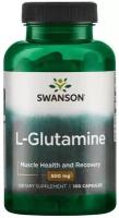 Swanson L-Glutamine, 500 мг, 100 капсул