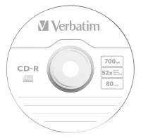 Диск CD-R Verbatim 700Mb 52x Cake Box 10шт 43437