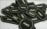Коврики в ниши автомобиля Киа Рио 3 - Kia Rio 3 комплектации Premium Prestige (со штатным подлокотником)