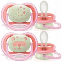 Пустышка Philips Avent серии Berry Nighttime для дев, 6-18 мес, 2 шт. SCF376/22