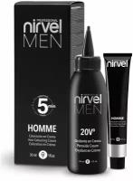 Краситель мужской светло-серый Nirvel Professional Homme Hair G-7 (LIGHT GREY), 30 мл + 30 мл 20v