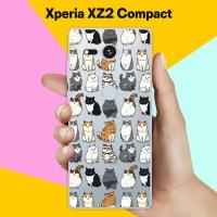 Силиконовый чехол на Sony Xperia XZ2 Compact Коты / для Сони Иксперия Икс Зет 2 Компакт