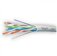 Кабель витая пара U/UTP кат.5E 4х2х24AWG solid CCA PVC сер. (м) Net.on 01-0302