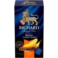 Чай RICHARD ROYAL CANDY PEAR, черный чай со вкусом карамелизированной груши, 25 сашетов