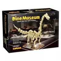 Конструктор LiNoos Dino museum LN7007 скелет Брахиозавра