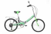 Велосипед BLACK AQUA Street Beat 1221 20" 6s, серый/зеленый