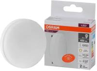 Лампа светодиодная OSRAM LED Value GX, 480лм, 6Вт, 3000К, теплый свет, Цоколь GX53, колба GX, таблетка