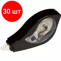 Комплект 30 штук, Корректирующая лента 5ммx8м Attache Black & White черный корпусбелый колп