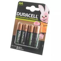 Duracell Аккумулятор Duracell Ni-MH TURBO AA 2500mAh BL4, 4шт (HR6-4BL)