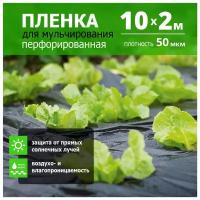 Пленка для мульчирования полиэтиленовая 50 мкр (10*2 м) "Урожайная сотка" (укрывной материал)