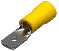 Клемма плоская REXANT изолированная штекер 6.3мм 4-6мм² желтая 08-0351