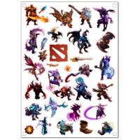 Наклейка-стикер ART "DOTA2", 30х42 см, НД238 ПВХ