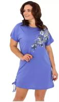 Женская ночная сорочка в синем цвете, размер 50