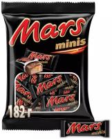 Mars Minis с карамелью и нугой, пакет, 182 г, флоу-пак