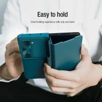 Кожаный чехол-книжка Nillkin Leather Qin Pro для Samsung Galaxy Z Fold 5 (зеленый)