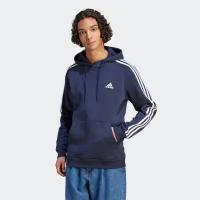 Худи adidas Essentials Fleece 3-Stripes, размер M, синий