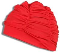 Шапочка для плавания ткань LUCRA SM женская с драпировкой SM-092 Красный