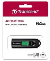 USB флешка Transcend 64Gb JetFlash 790C USB Type-C 3.2 Gen 1