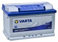 Аккумулятор автомобильный Varta Blue Dynamic E43 72 А/ч 680 A обр. пол. низкий Евро авто (278x175x175) 572409068