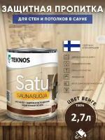 TEKNOS SATU SAUNASUOJA 2.7л Цвет: Венге Защитная пропитка для сауны и бани