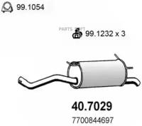 Задняя часть глушителя, 407029 ASSO 40.7029