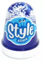Слайм LORI Style Slime с шариками &quotСиний с ароматом тутти-фрутти&quot, 130мл. Сл-021