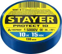 STAYER Protect-10 10м х 15мм 5000В синяя, Изоляционная лента ПВХ (12292-B)