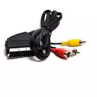 Кабель SCART x 3RCA -1.5 м. Сигнал с переключателем (черный)