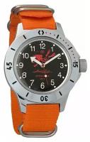 Мужские наручные часы Восток Амфибия 120657-orange, нейлон, оранжевый