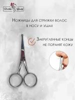 Proshka Beauty Ножницы для стрижки волос в носу и ушах из нержавеющей стали, ножницы детские 1 шт