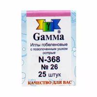 Иглы для шитья ручные "Gamma" N-368 гобеленовые №26 25 шт острые