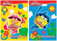 Бумага цветная Play Doh 10 цветов 20 листов